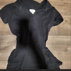 Black American Eagle Fitted Polo