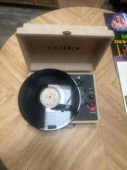 Victrola Portable Suitcase Bluetooth Canvas Record Player