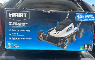 Hart 40-Volt Cordless 18in Push  Mower With 3 Year Manufacture Warranty