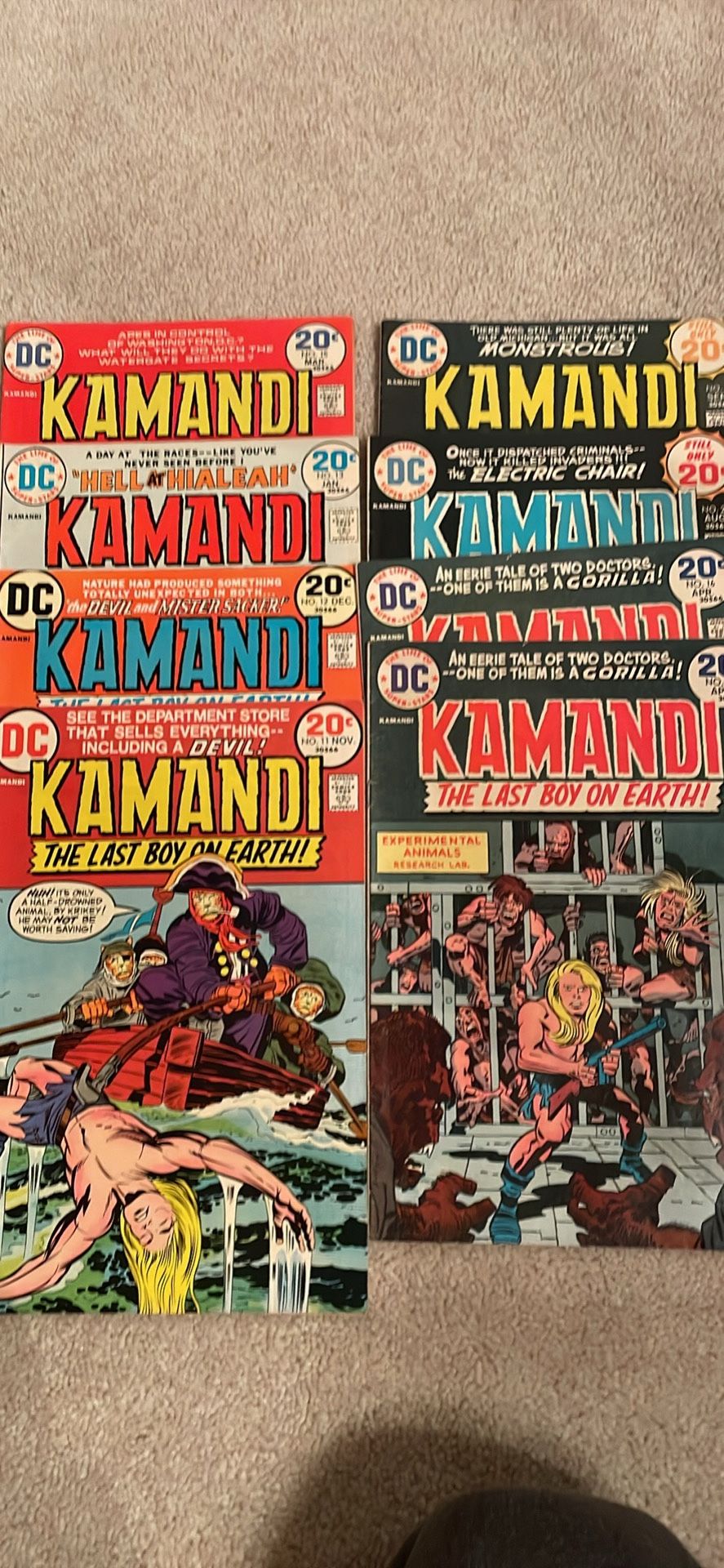 DC Kamandi Comics. 8 Issues 