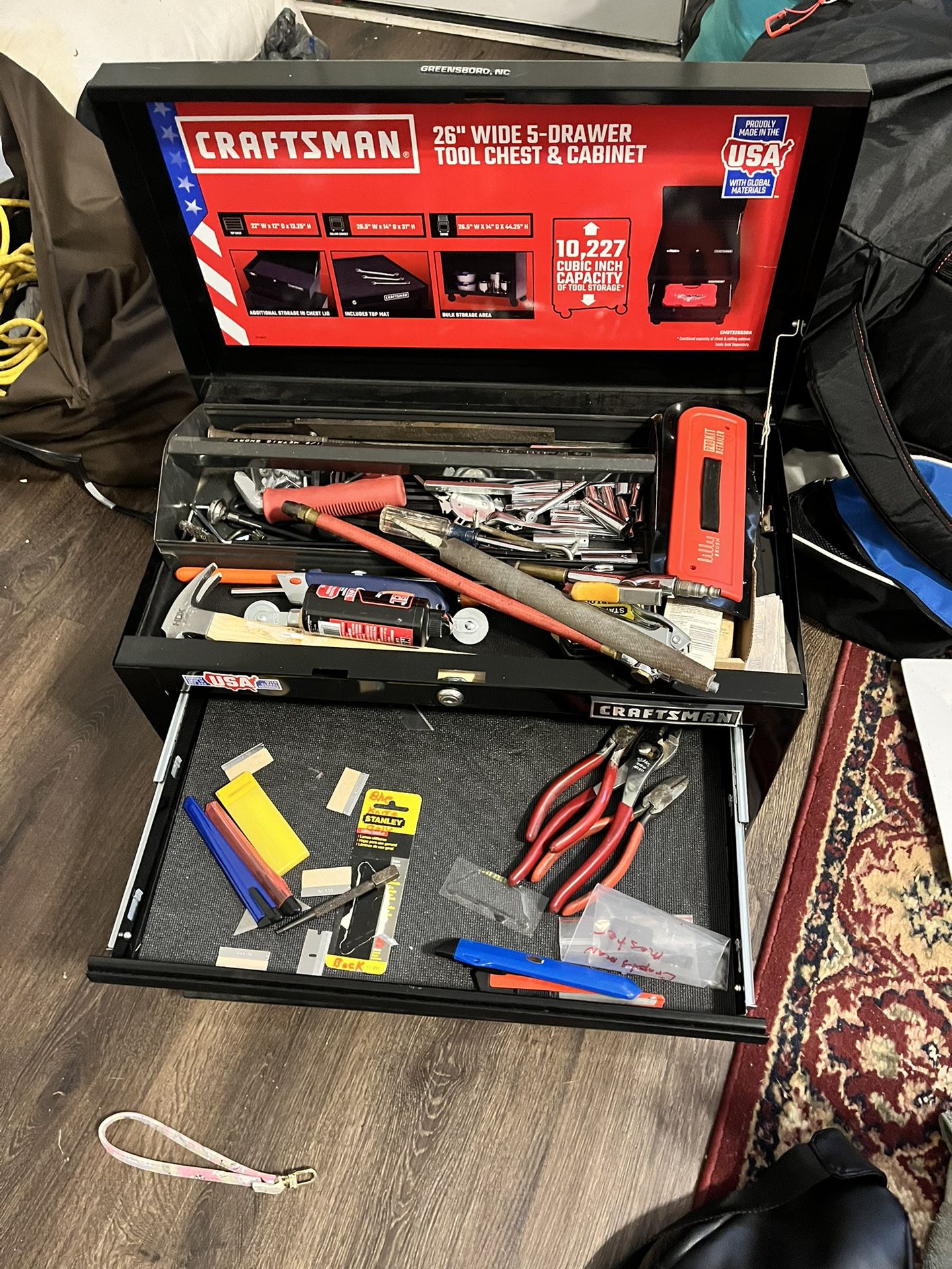 Like New Tool Box With Tools Etc 