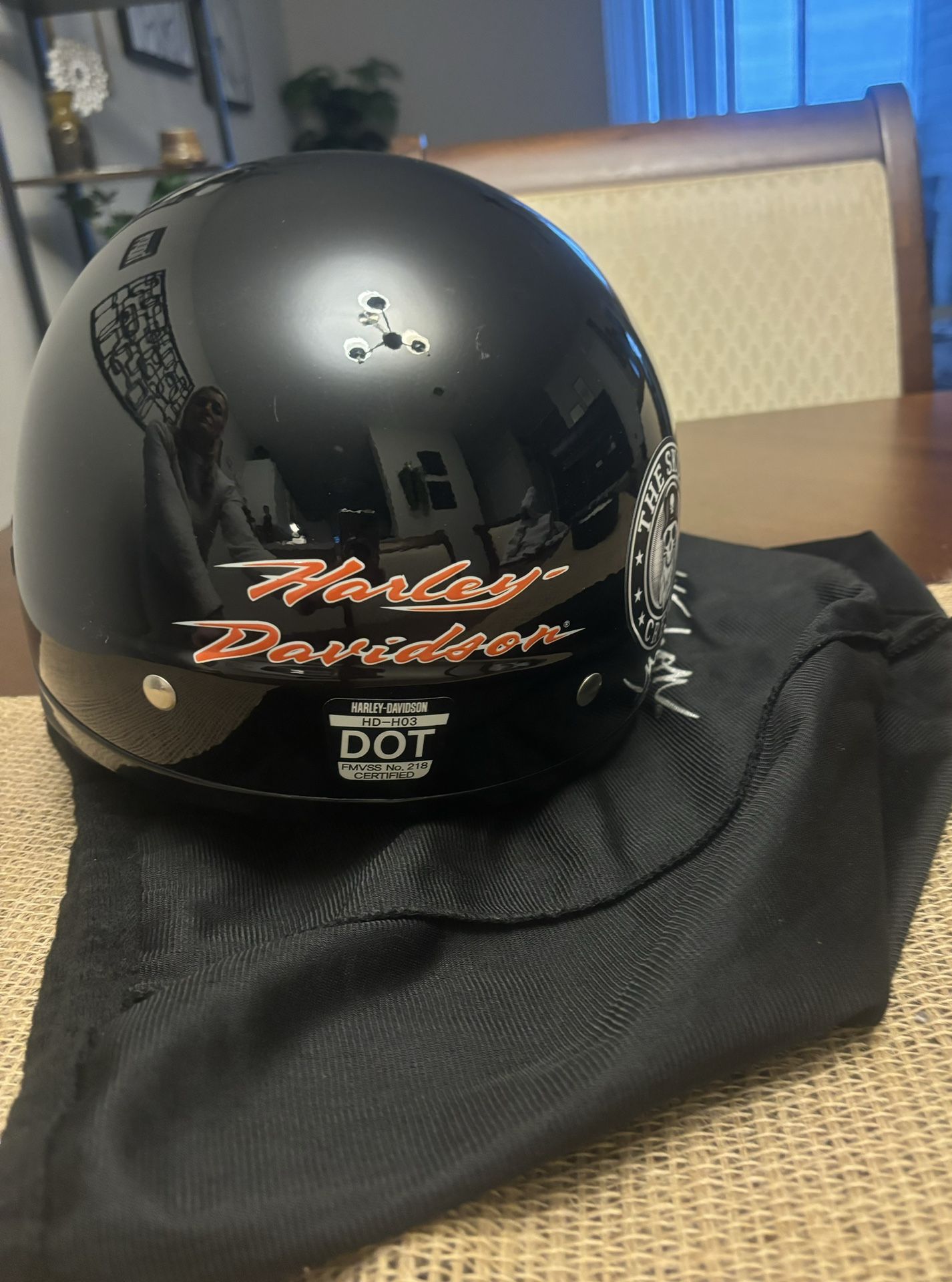 Harley Davidson motorcycle helmet