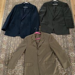 Lot Of 3 Suit Tops Jacket Coat Blazer | 42R | Wool | Great Condition