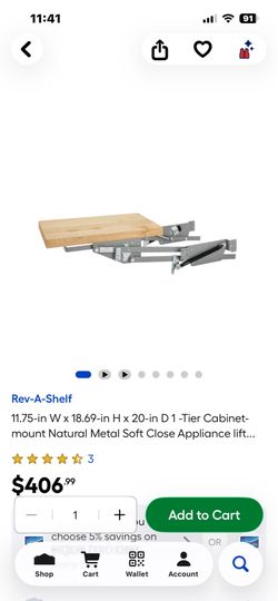 Appliance Hideaway shelf