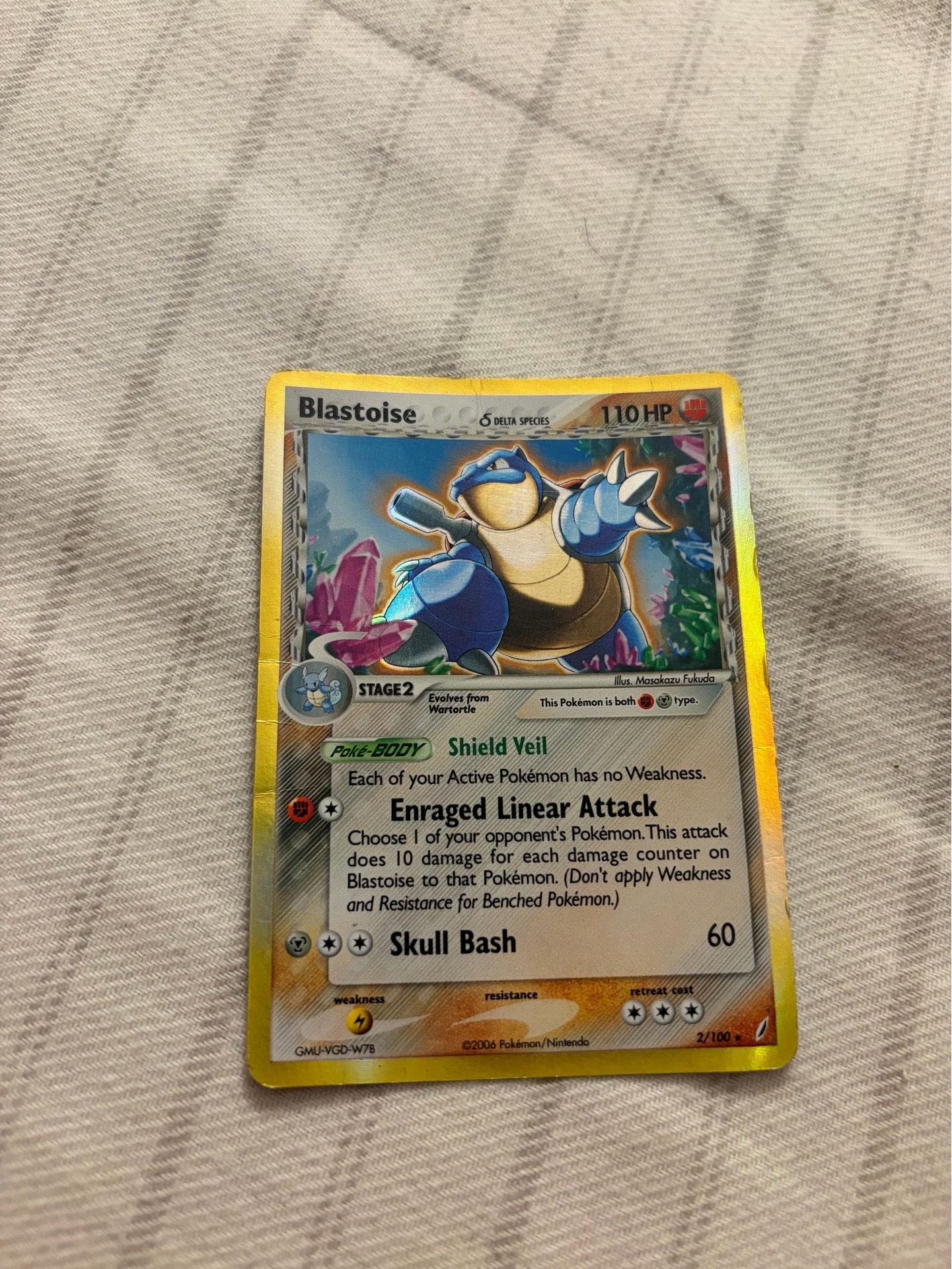 Pokémon card - Vintage Blastoise holo