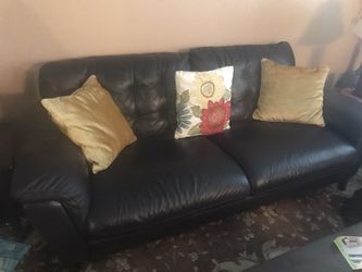 Macy's giulia leather sofa