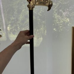 PIMP Adult Toy Cane Glam Gag Gift With Ruby Stone & Rhinestones. For Theater Or Movie Prop, Halloween Costume, Party. Fun Walking Stick Cane Just $10.