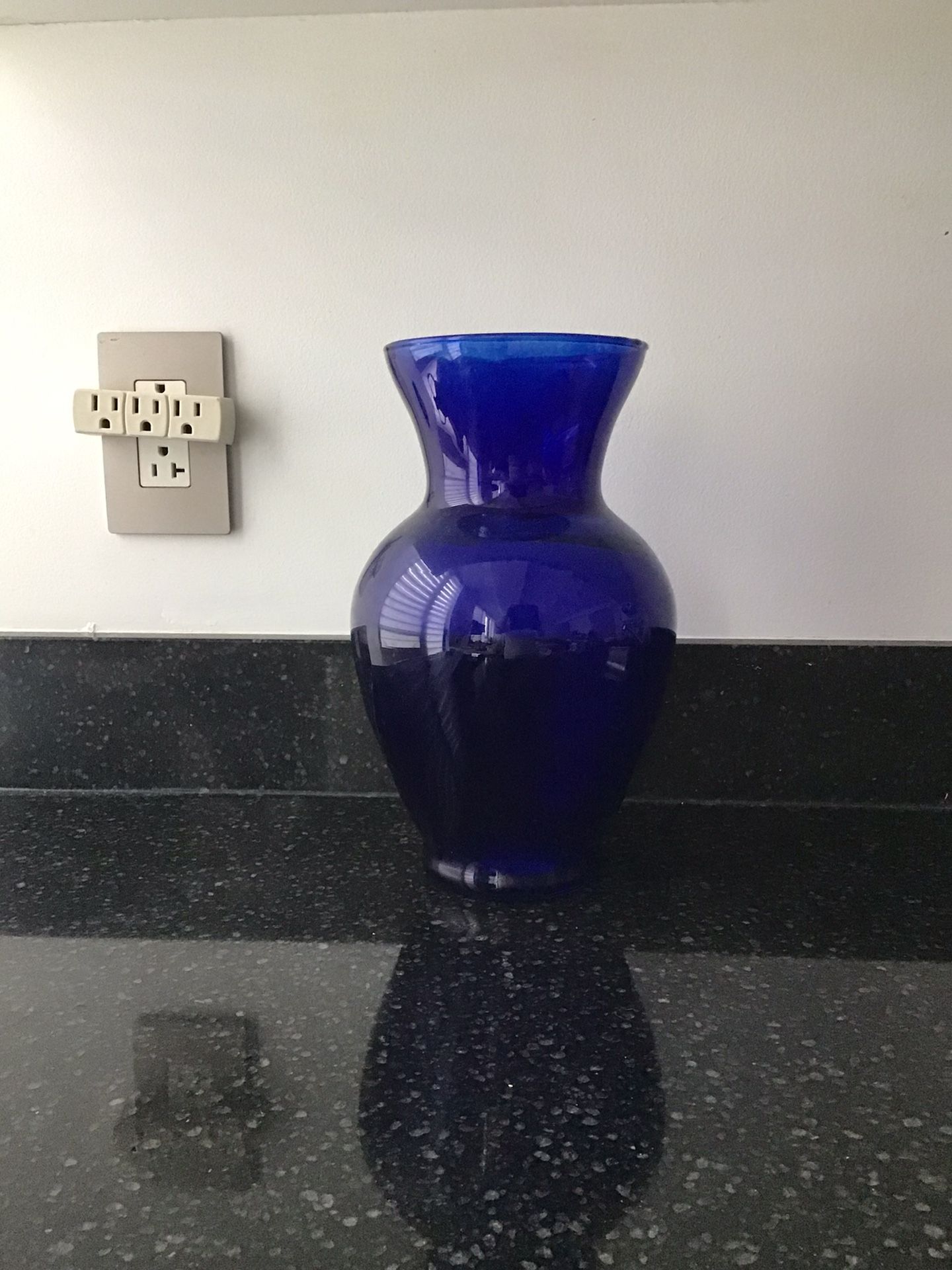 Glass Dark Blue Vase