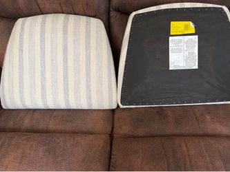 GRAY STRIPED SEAT CUSHIONS