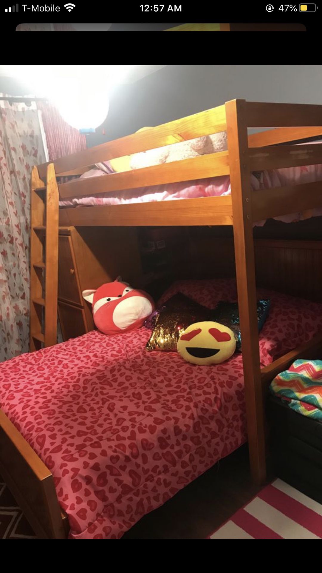 Bunk bed with matching dresser