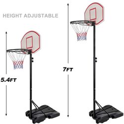 ZENY™ Basketball Hoop Stand for Kids Youth Adjustable Height 5.4ft-7ft