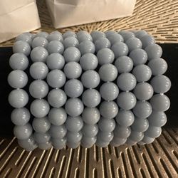 Angelite 8mm Elastic Beaded Bracelets 9pcs