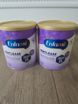 (2) 12.4 oz Cans of Enfamil Gentlease Easy to Digest Baby Powder Formula NEW SEALED 0-12 MO