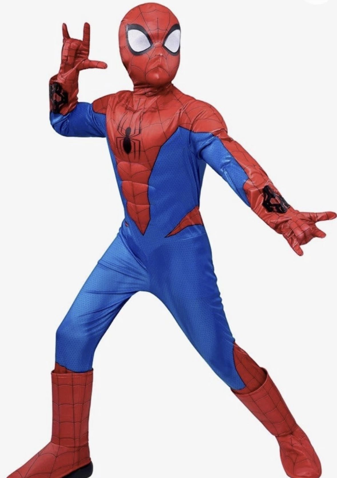 Marvel's Spiderman Halloween Complete Costume New Size 7-8