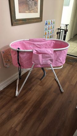 Furesh Elevated Folding Pet Bath Tub & Wash Station, Pink