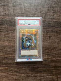 2023 Yu-Gi-Oh! LC01 Dark Magician #EN005 QSCE Attribute Error ITA PSA 10 Gem Mint