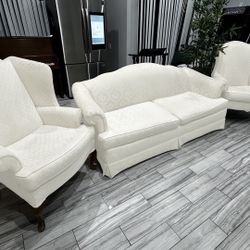 FOR SALE: Vintage Sofa & (2) Matching Wingback Chairs – $350 OBO (Holiday, FL) - $350 (Holiday)