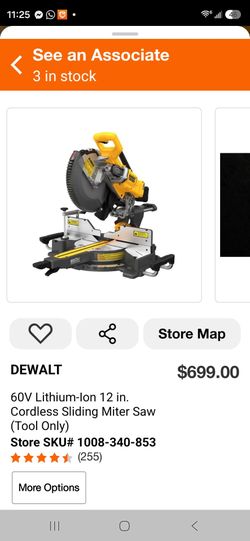 DEWALT 60V 12in Cordless Sliding Miter Saw