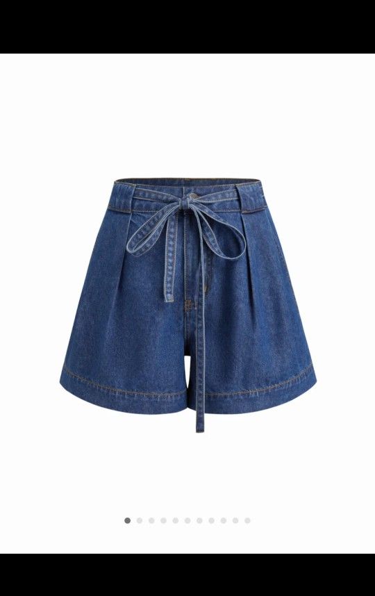 NWT CIDER Denim Midrise Bowknot Shorts Size 4