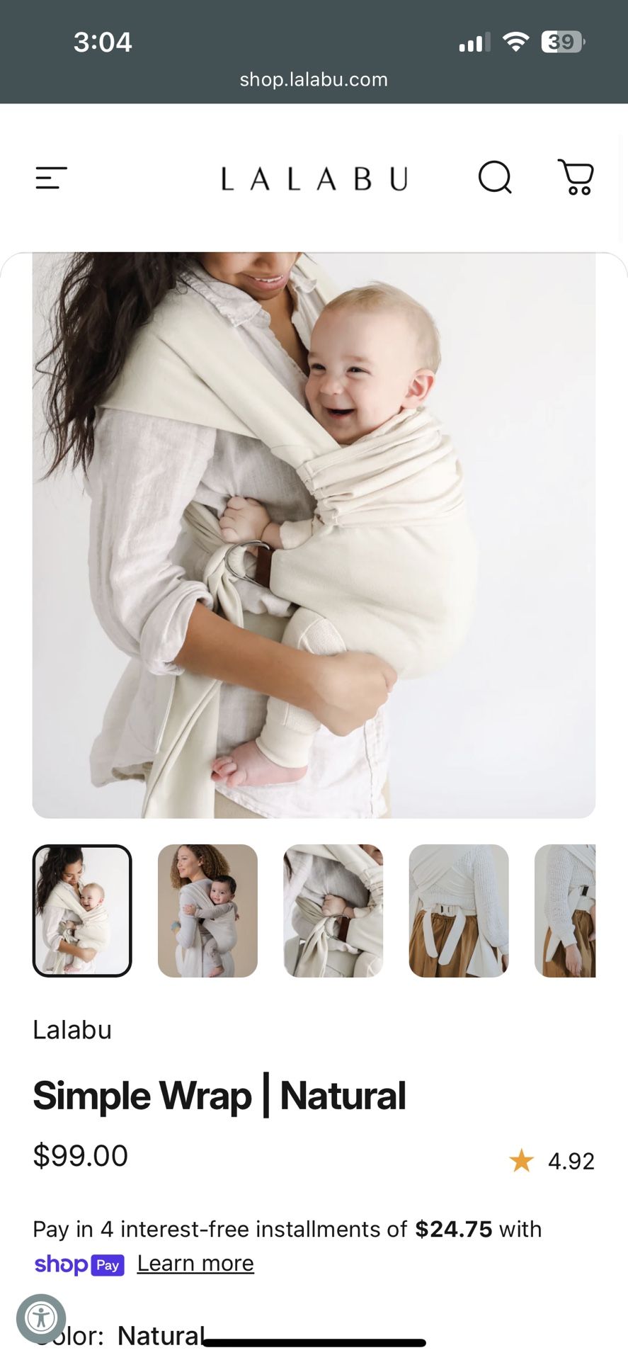 Lalabu Baby Simple wrap