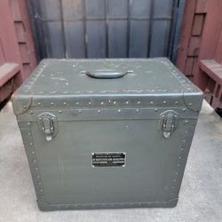 Vintage US Navy Signal Corps Projector Set and AF Amplifier Military Metal Box (Box Only)