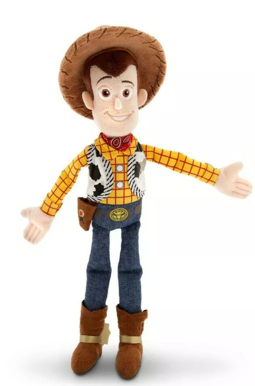 Disney Store Toy Story Sheriff Woody Cowboy Plush Toy Doll 12" Mini Bean Bag NEW