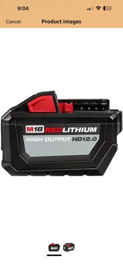 Milwaukee 12.0 ah battery like new used