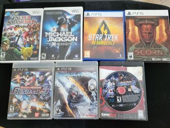 Various PS5, PS3, and Wii games
