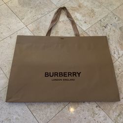 Gigantic Burberry Established 1856 Extra Large Giant Empty Shopping Bag 25 X 17.5 Inches