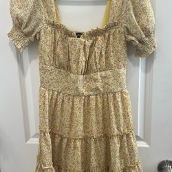 Trixxi Yellow Flower Dress