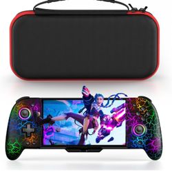 JC200 Wireless Game Controller with Case – Black Spider Pattern
