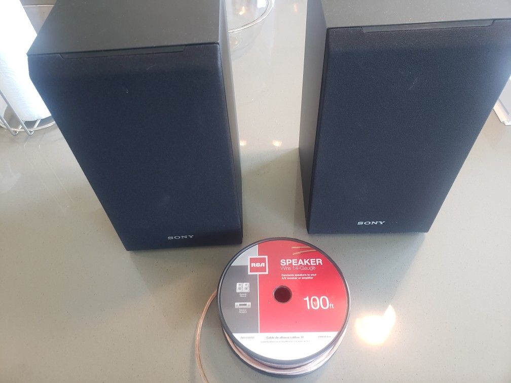 Sony Speakers And Wire 100W