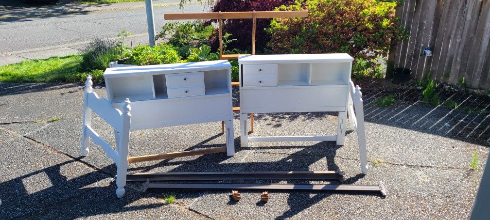 Set Of 2 Twin Bed Frames Solo Or Bunks