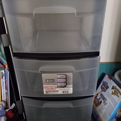 Two Three Drawer Storage Containers 