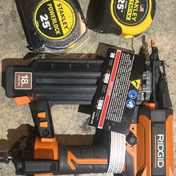 Ridgid 18ga(new) With Stanley Tapes 