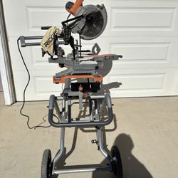 Rigid 12 Inch Dual Bevel Miter Saw With Stand 