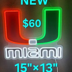 LED  SIGN :: MIAMI, HURRICANE.