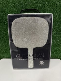 Glitz and Glam Crystal Mirror 5x Magnification NWT