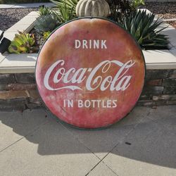 36" VINTAGE Coca-Cola Sign (1950s)