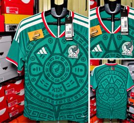 Adidas Mexico 26 Azteca Fan Jersey Bold Green NEW 100% Authentic
