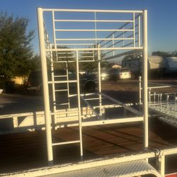 Metal Loft bed With Desk Top