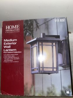 Home Decorators Collection Port Oxford 1-Light Oil Rubbed Chestnut Outdoor Wall Lantern Sconce