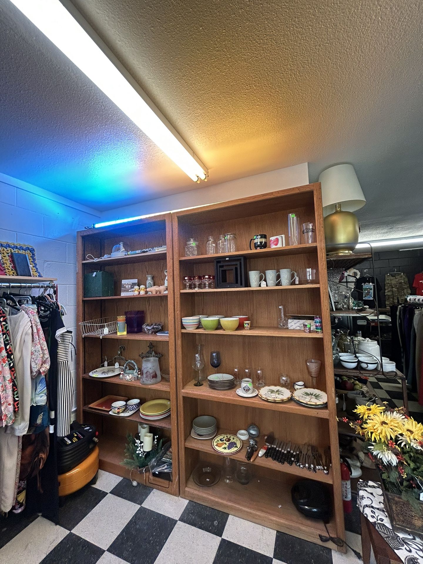 Tall Wooden Shelves