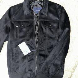 Men’s Zara Jacket Suede All Black 