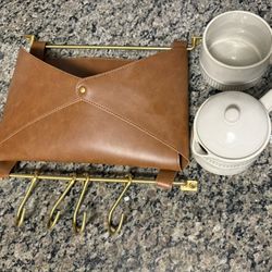 Threshold Mail Pouch and Hearth & Hand Stoneware 