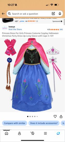 Ana costume for girls Frozen