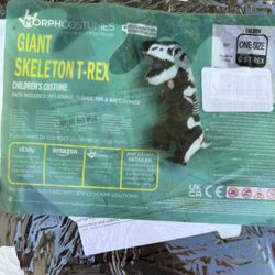 Skeleton T Rex Inflatable Childrenās Costume