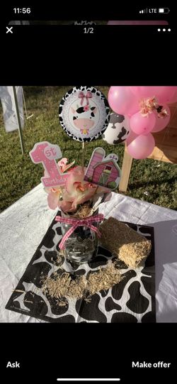 Vaca Lola / cow themed centerpieces