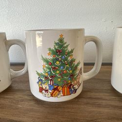 Vintage Christmas plates And  Cup Sets
