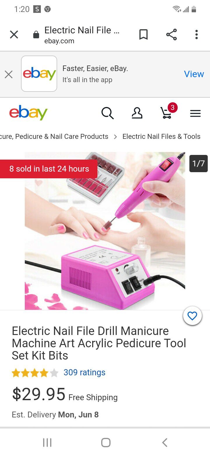 Electric nail drill+ russian manicure drill bits+ 2 acrylic powders, white & natural